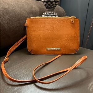 Poppy and Peonies Leather Crossbody wallet Bag